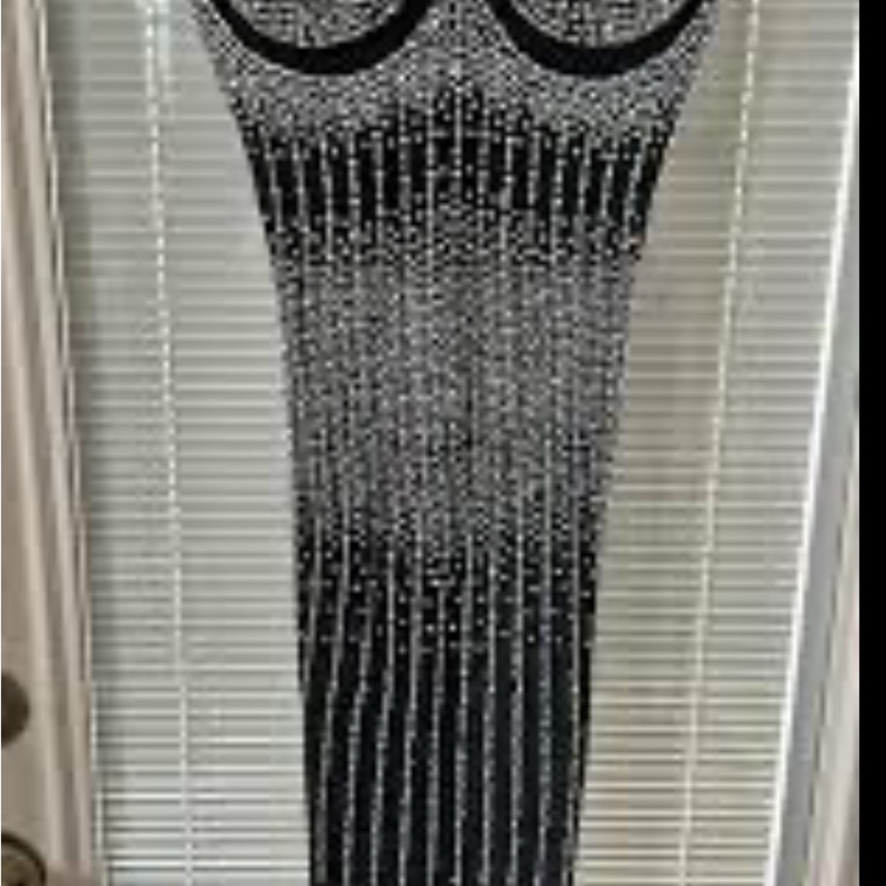 Elegant Black and Silver Women's Dress